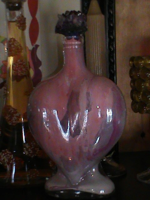 easy bottle painting technique, one side