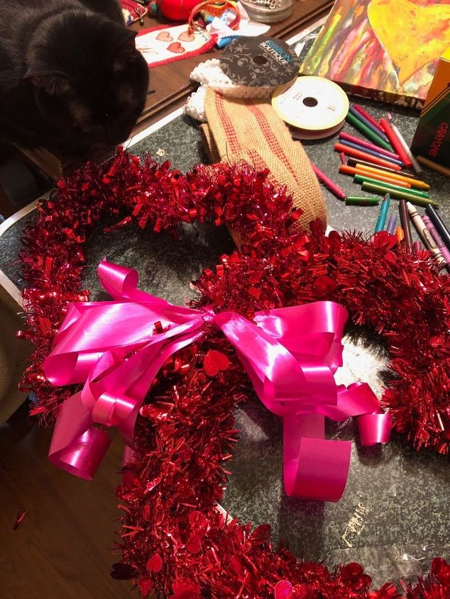 inexpensive valentine day wreath