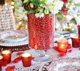 valentine s day table centerpiece and easy flower arranging hack