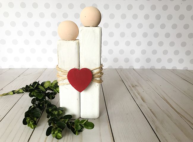 wooden couple of love super simple rustic craft