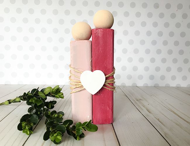 wooden couple of love super simple rustic craft