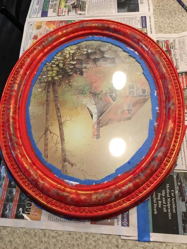 old picture frame to fabulous tray for under 7, 3 different paint colors