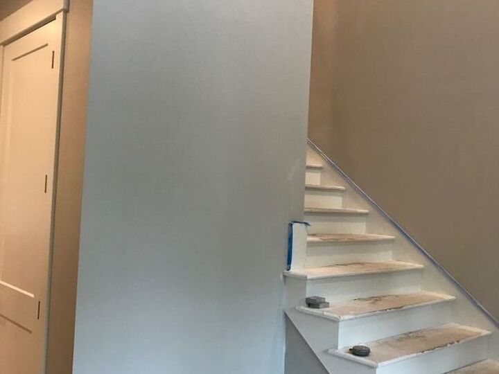 q what to hang on stair landing wall