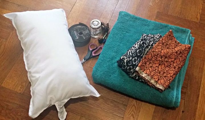 how to make a beach towel with pillow handles