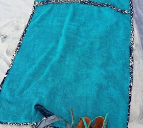 how to make a beach towel with pillow handles