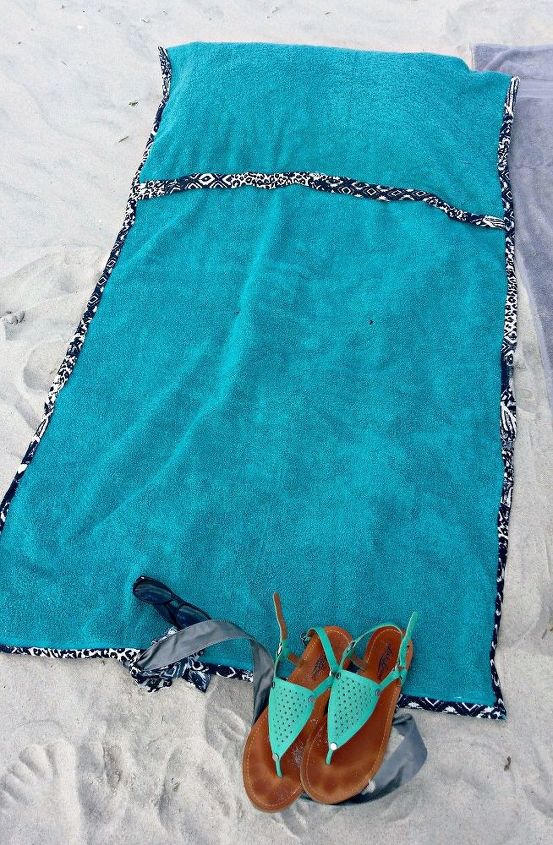 cmo hacer una toalla de playa con almohada y asas