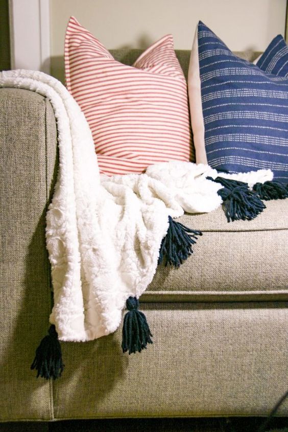 diy tassel throw blanket