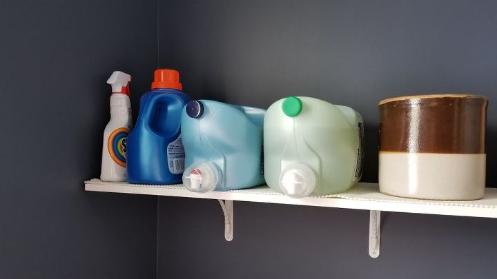 q does anyone have any ways to hide laundry products on a shelf