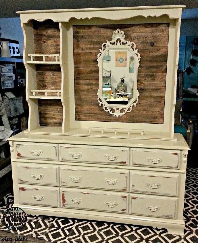 upcycled 80 s dresser
