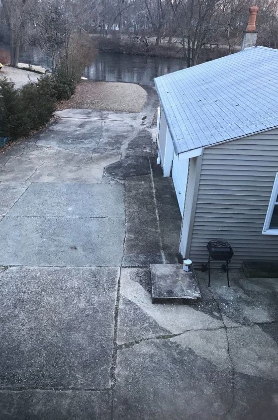 q i have a ton of old looking concrete for my driveway any suggestions