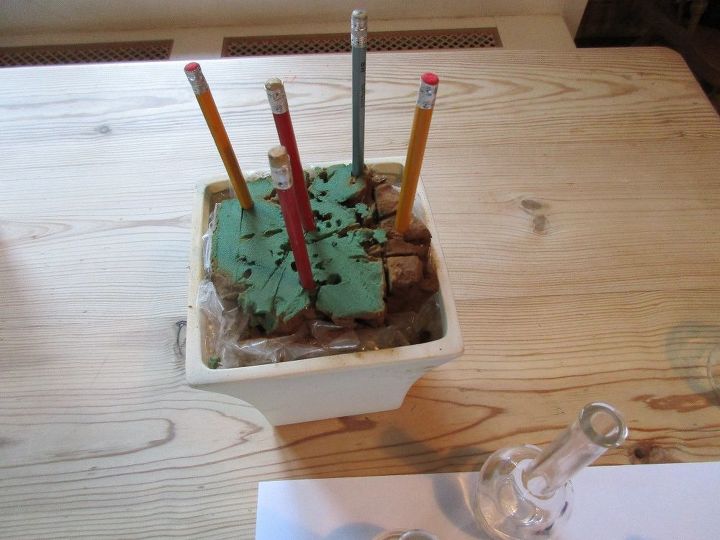 marbling glass bottles with nail polish