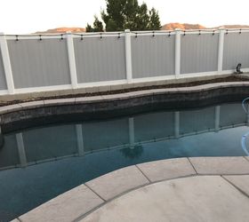 q any ideas for landscaping behind our pool no plants in the ground