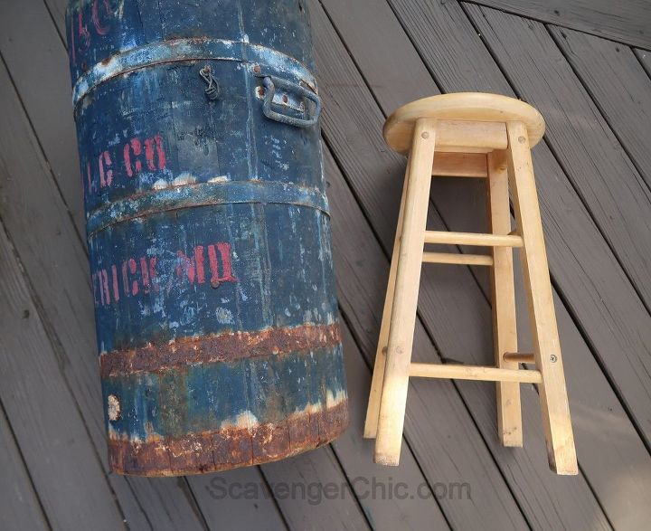 upcycled barrel bistro set