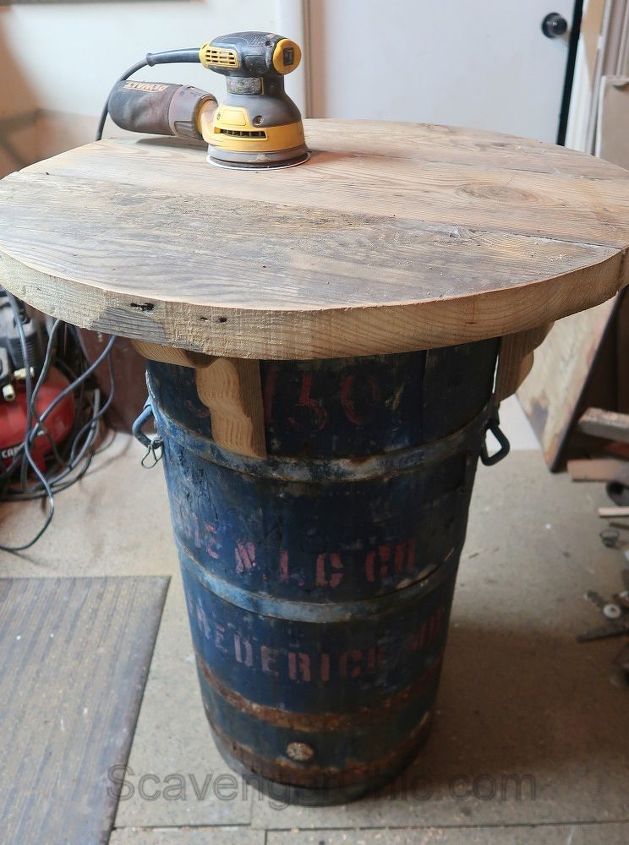 upcycled barrel bistro set