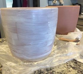 how to age a clay terra cotta pot with paint