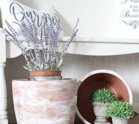 how to age a clay terra cotta pot with paint