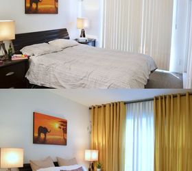 how to hang curtains to conceal vertical blinds