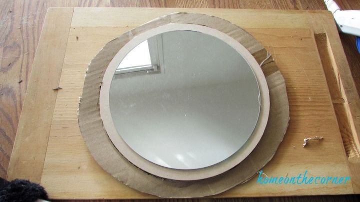 espelho de madeira flutuante diy