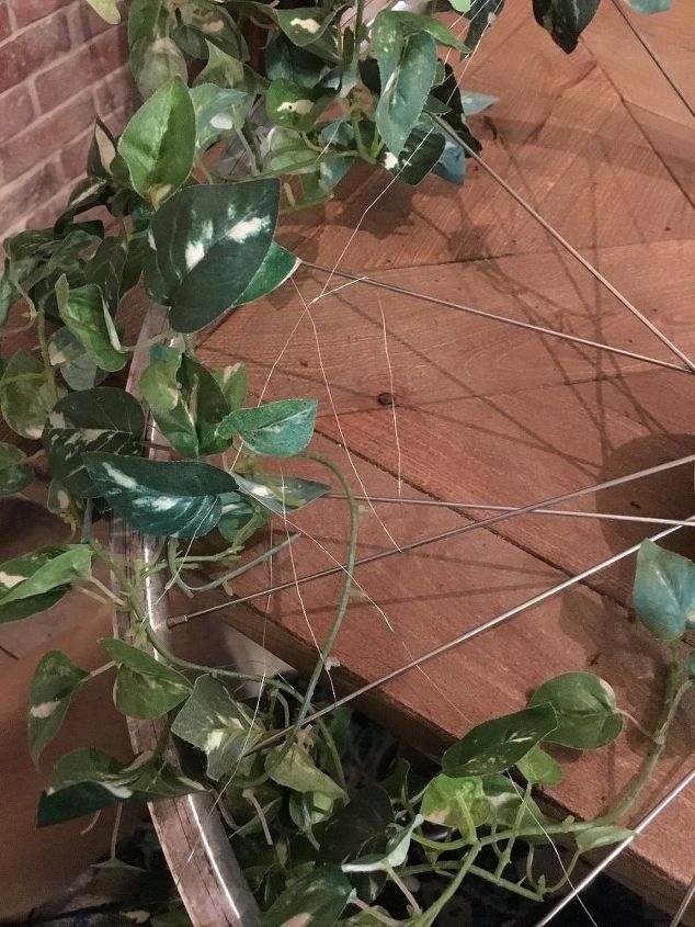 bicycle wheel wreath