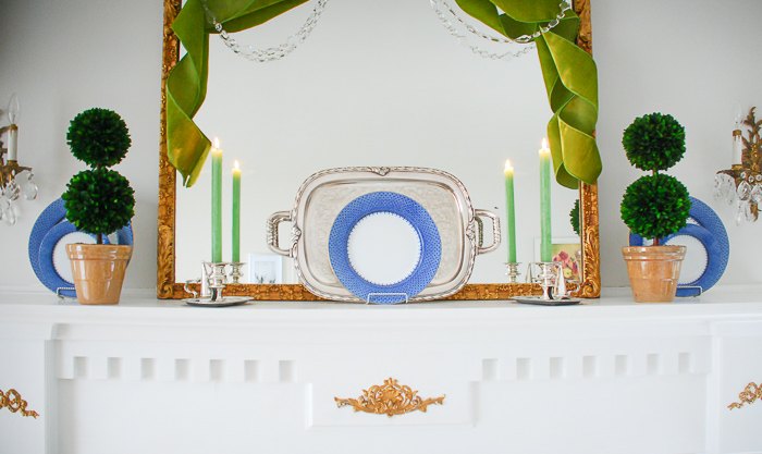 boxwood topiary decor for a traditional mantel how to