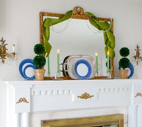 boxwood topiary decor for a traditional mantel how to