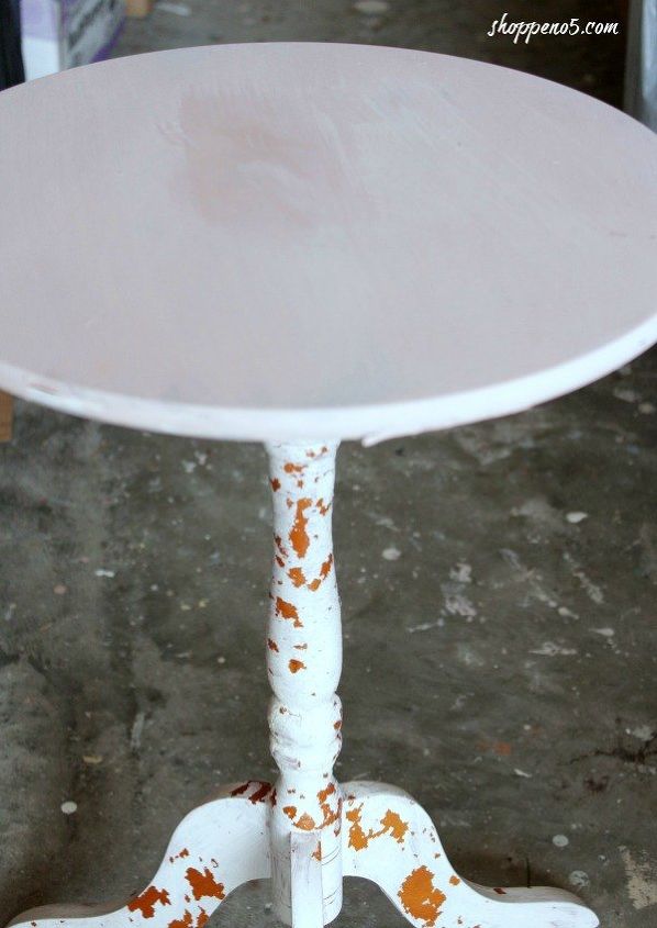 a little table gets updated with paint