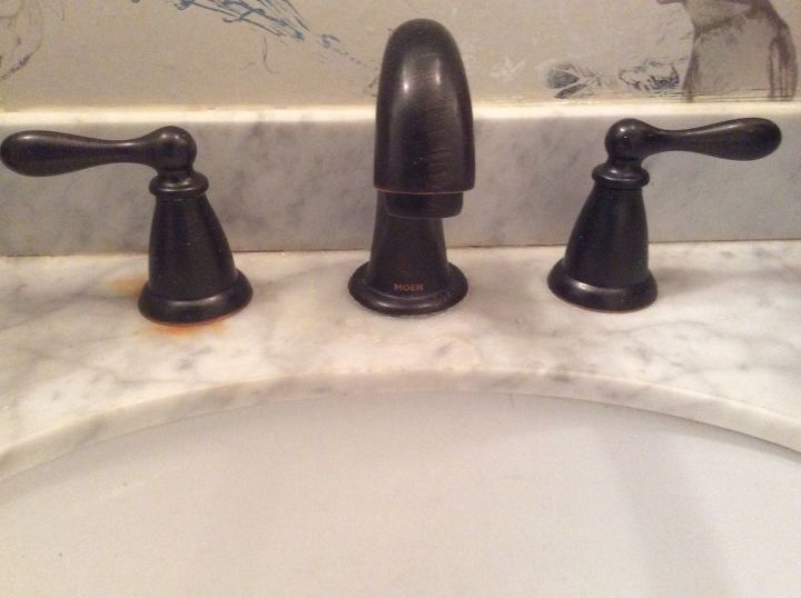 q i have antique bronze taps in the powder room