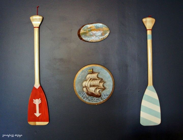 nautical wall art painted oars