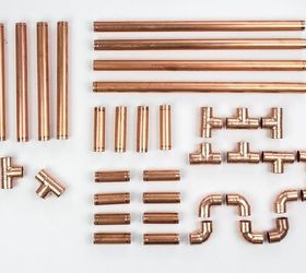 how to make a shelf with copper pipes