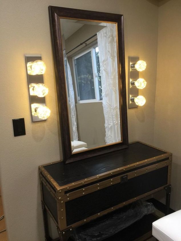 diy a vanity light with fairy string light bulb