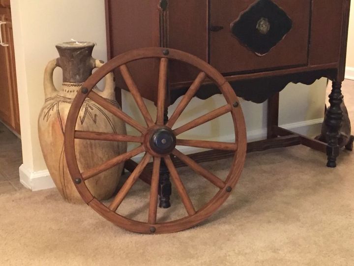 what kind of bracket to wall mount my wagon wheel