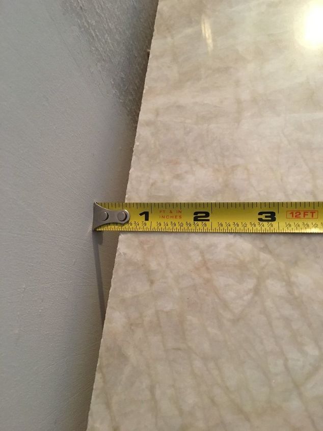 huge gap between the wall and the countertop