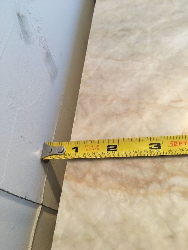 huge gap between the wall and the countertop