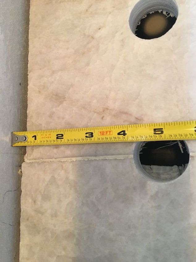 huge gap between the wall and the countertop