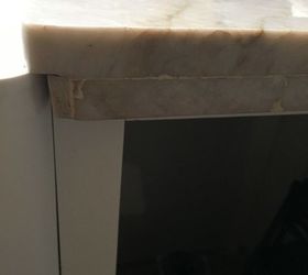 huge gap between the wall and the countertop