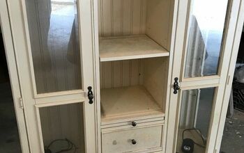 Repurposed TV Hutch Top Now a Gorgeous Farmhouse Style Cabinet