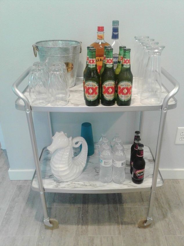 cheap easy and beautiful bar cart makeover