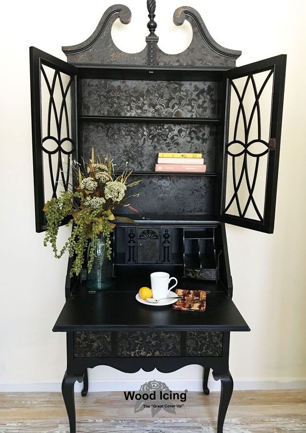 secretary in black lace