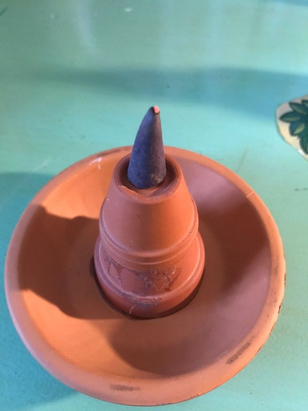 having fun with terracotta, Cone incense time