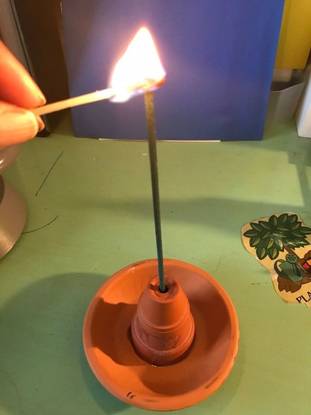 having fun with terracotta, Stick incense Burn baby burn