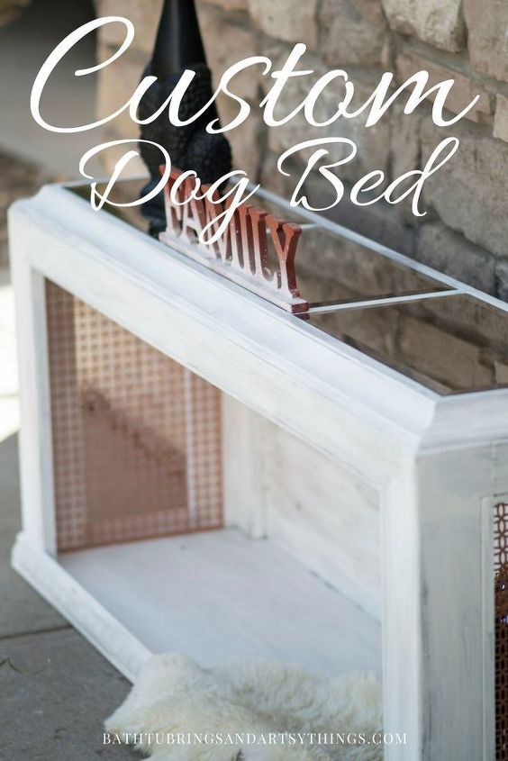 create an amazing upscale dogbed out of a thrift store table