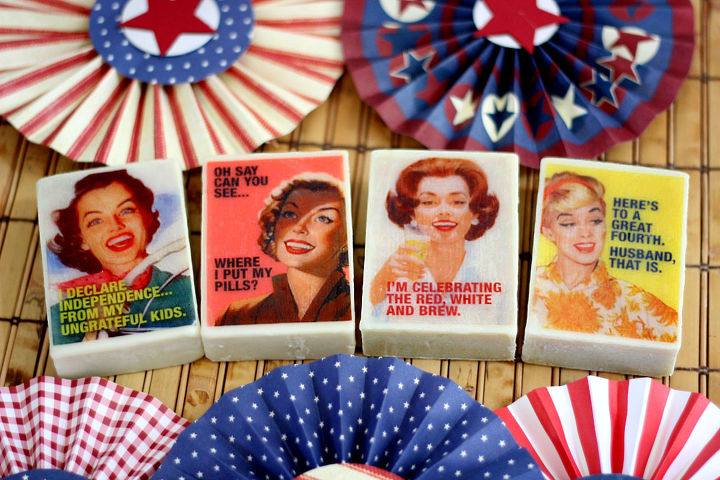 s 22 homemade soaps you can give as gifts all year round, Personalized Soap with Retro Graphics