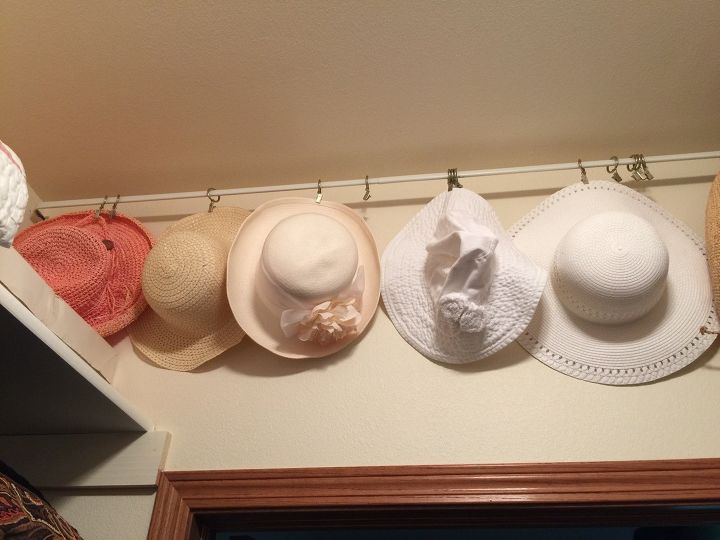 the newest diy space saving storage ideas to keep your home organized, Hanging Hat Storage