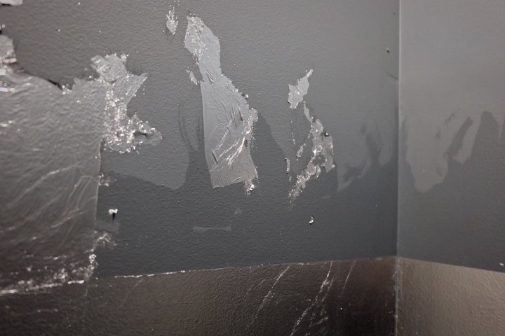 pintura de folha de prata e efeito de parede