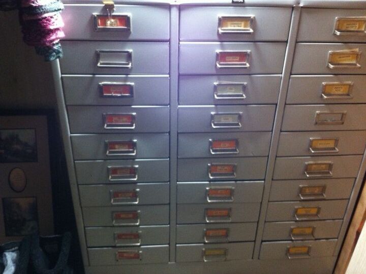 q i need help painting an old metal cabinet that is too heavy to move