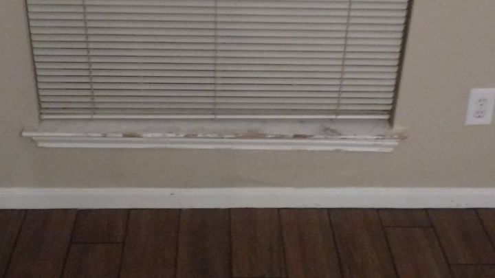 q how to fix window sill chewed up by dogs