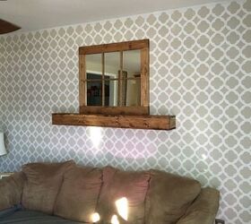 s 31 creative ways to fill empty wall space, Build a mantel and floating shelf