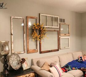 s 31 creative ways to fill empty wall space, Hang a collage of windows