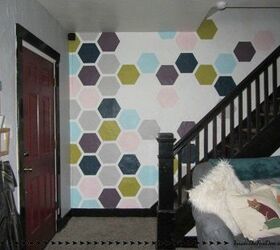 s 31 creative ways to fill empty wall space, Paint a honeycomb accent wall