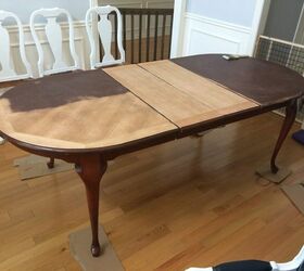 brown chalk paint dining table